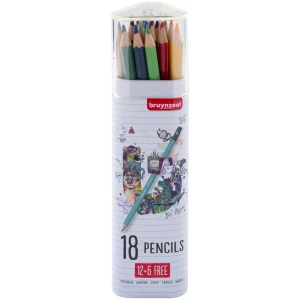 Bruynzeel Kleurpotloden 12+6 Blik
