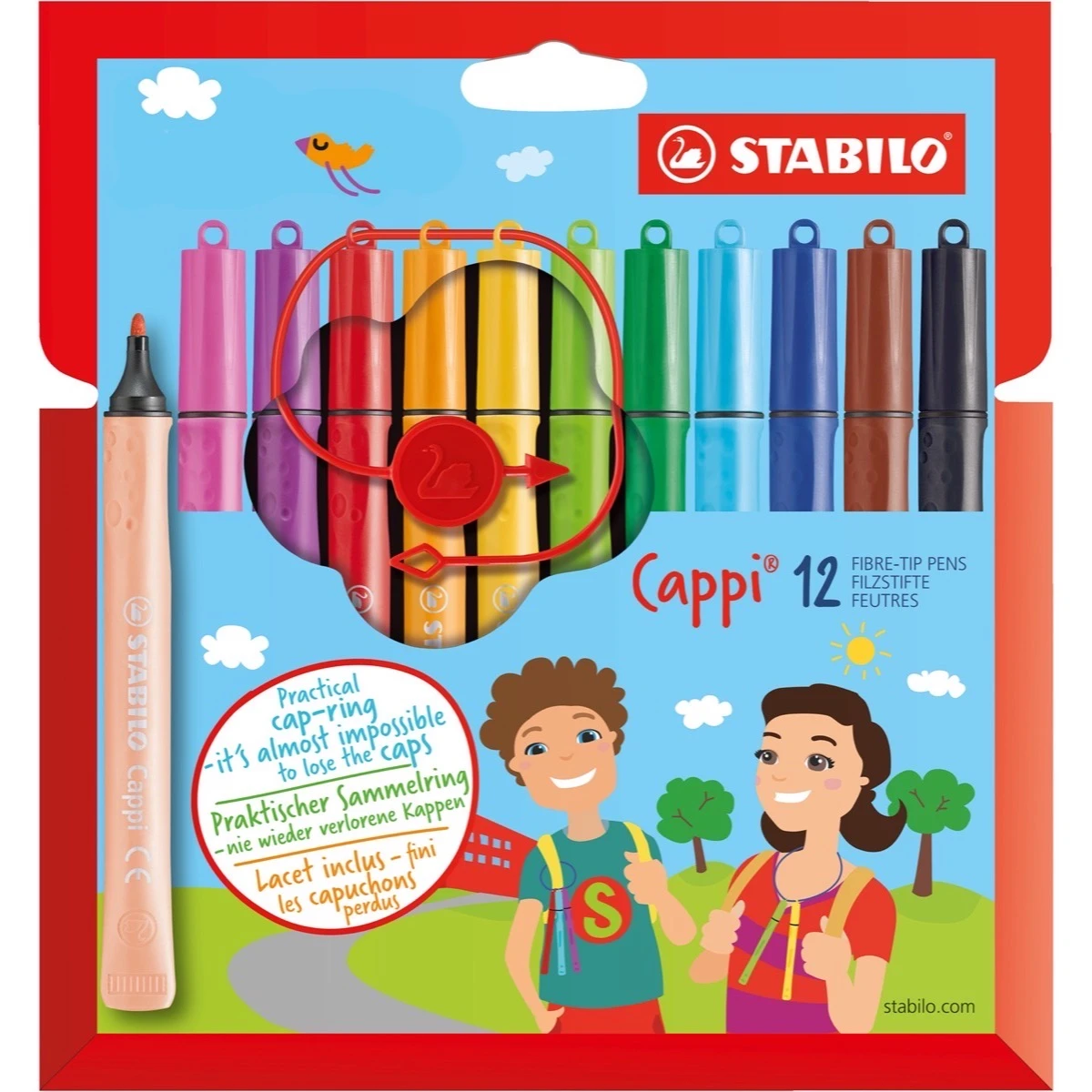 Stabilo Viltstiften Cappi 12-Pack