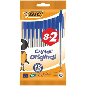 BIC Balpennen Cristal Blauw 8+2