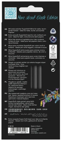 Kleurpotloden Faber-Castell Black Edition 12st. - Afbeelding 3