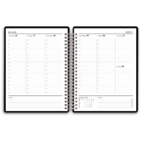 Verhaak Luxe 18 Maanden Schoolagenda 25-26 A5 Spiraal - Afbeelding 2