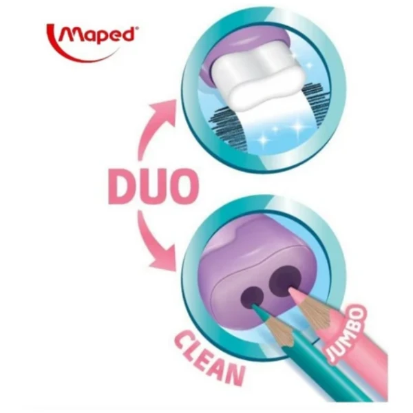 Gum & Puntenslijper Maped Pastel - Blauw - Afbeelding 3