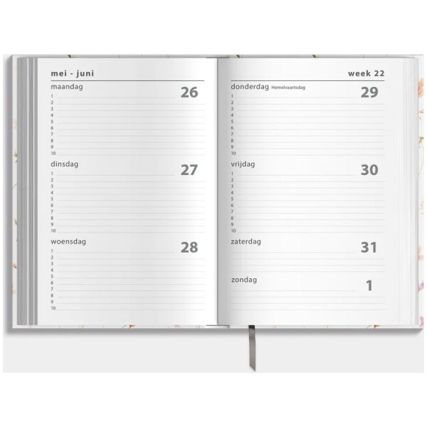 Luxe Schoolagenda De Hobbit 25-26 +A5 Aquarel Bloemetjes - Afbeelding 3