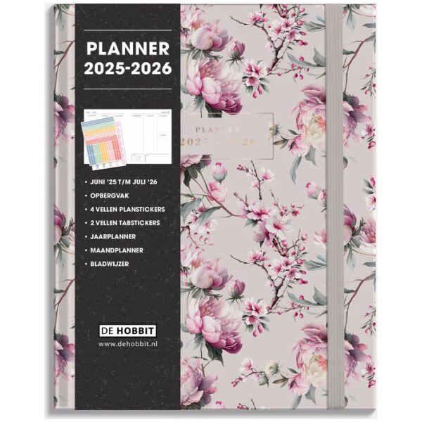 Luxe Weekplanner De Hobbit 25-26 A5+ Kersenbloesem