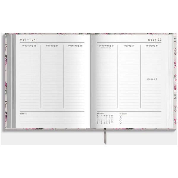 Luxe Weekplanner De Hobbit 25-26 A5+ Kersenbloesem - Afbeelding 3