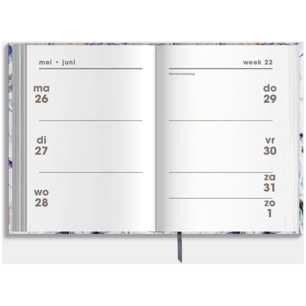 Mini Agenda De Hobbit 25-26 A7 Waterverf Bloemen - Afbeelding 2