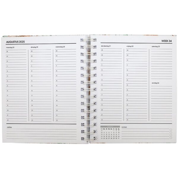 Verhaak Soho 18 Maanden Agenda Planner 25-26 A5 Spiraal Bloom - Afbeelding 3