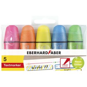 Eberhard Faber Markeerstiften Mini 5 stuks Glitter Neon