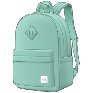 Rugtas met Laptopvak Basics Pastel Groen