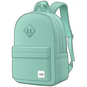 Rugtas met Laptopvak Basics Pastel Groen