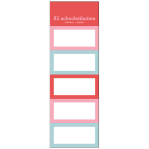 Schooletiketten 5 pak Trend