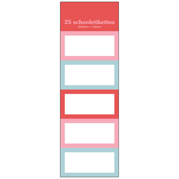 Schooletiketten 5 pak Trend