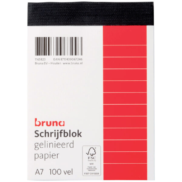 Bruna Schrijfblok A7