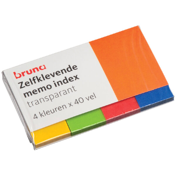 Bruna Zelfklevende memo index transparant