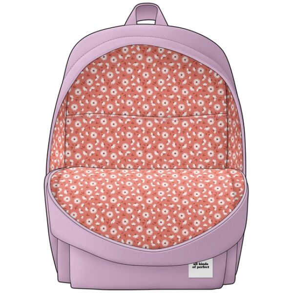 Rugtas met Laptopvak Basics Pastel Lila - Afbeelding 2