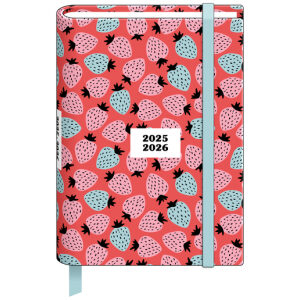 Schoolagenda 25-26 A6 Trend Strawberriesspot & elastiek