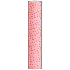 Kaftpapier Oranje Hartjes