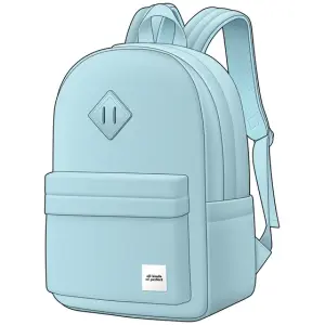 Rugtas met Laptopvak Basics Pastel Blauw