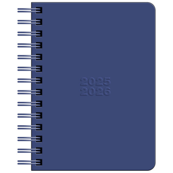Schoolagenda Studie 25-26 Spiraal Graphic Blauw