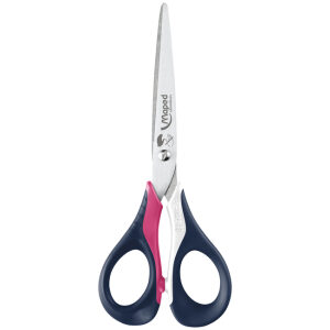 Maped Schaar Blauw-Roze-Wit 16cm - Links