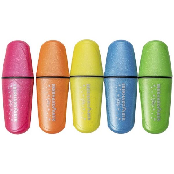 Eberhard Faber Markeerstiften Mini 5 stuks Glitter Neon - Afbeelding 2