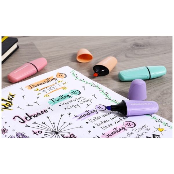 Eberhard Faber Markeerstiften Mini 6 stuks Pastel Kleuren - Afbeelding 2
