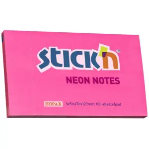 Stick'n Sticky Notes 76x127mm 100 Memoblaadjes Neon Magenta