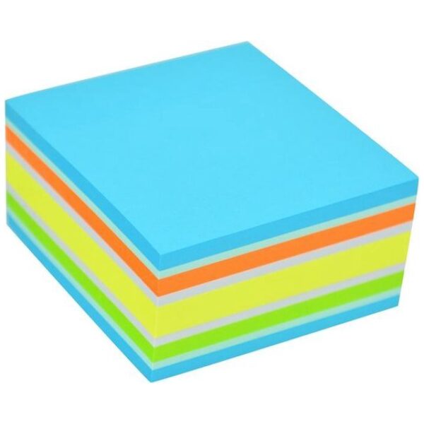 Stick'n Sticky Notes 76x76mm 400 Memoblaadjes Kubus Blauw Geel