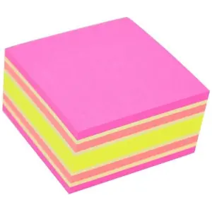 Stick'n Sticky Notes 76x76mm 400 Memoblaadjes Kubus Geel Roze