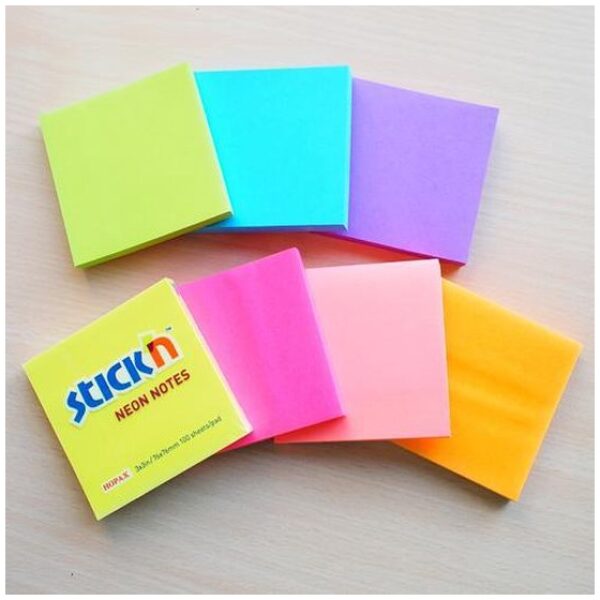 Stick'n Sticky Notes 76x76mm 400 Memoblaadjes Kubus Blauw Geel - Afbeelding 2