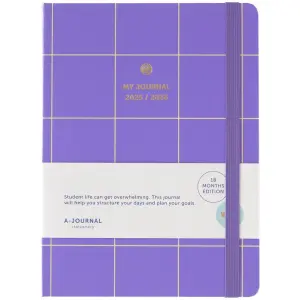 My Journal 18 Maanden Agenda 25-26 Lila Geruit