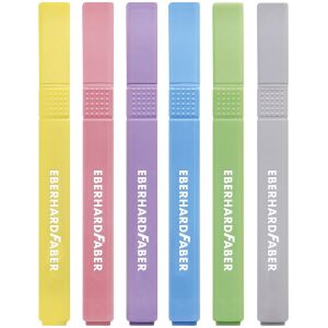 Eberhard Faber Markeerstiften Vierkant 6 stuks Pastel Kleuren