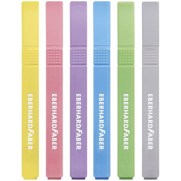 Eberhard Faber Markeerstiften Vierkant 6 stuks Pastel Kleuren