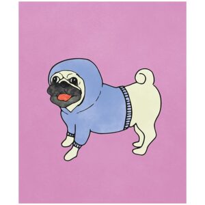 Schrift Pug Life A4 ruit notitieboek - Kladblok - 3 verschillende kleuren