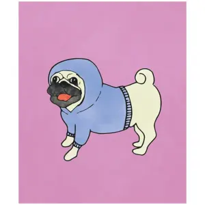 Schrift Pug Life A4 ruit notitieboek - Kladblok - 3 verschillende kleuren