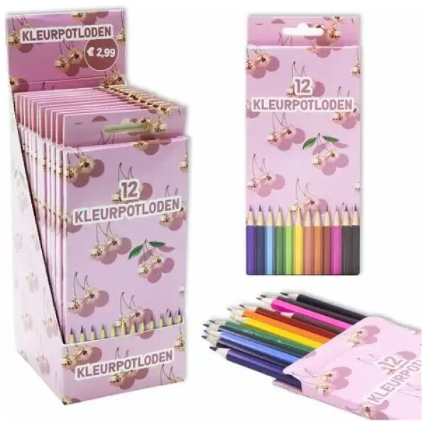Verhaak Kleurpotloden 12 stuks Cherry - Afbeelding 3