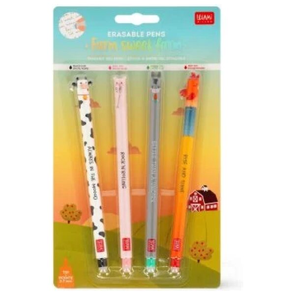 Legami Erasable Pen 'Farm Sweet Farm' set - Afbeelding 2
