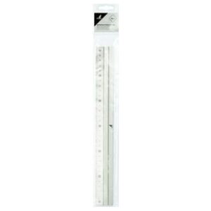 Kangaro liniaal - 30cm - aluminium - met rubber inleg