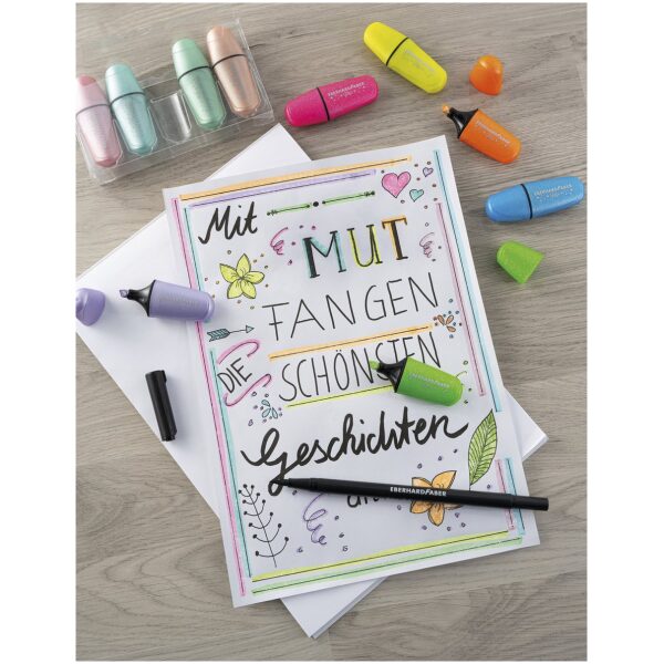 Eberhard Faber Markeerstiften Mini 5 stuks Glitter Neon - Afbeelding 3