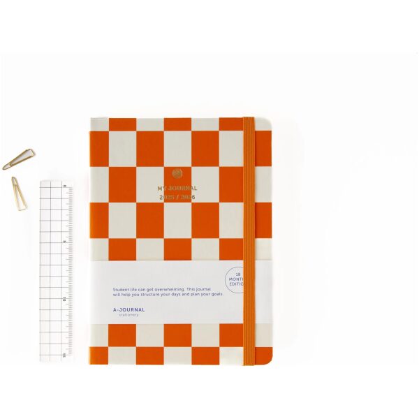 My Journal 18 Maanden Agenda 25-26 Checkered Orange - Afbeelding 5