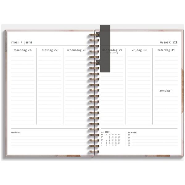 Agenda De Hobbit 25-26 A4 Abstract Oudroze - Afbeelding 3