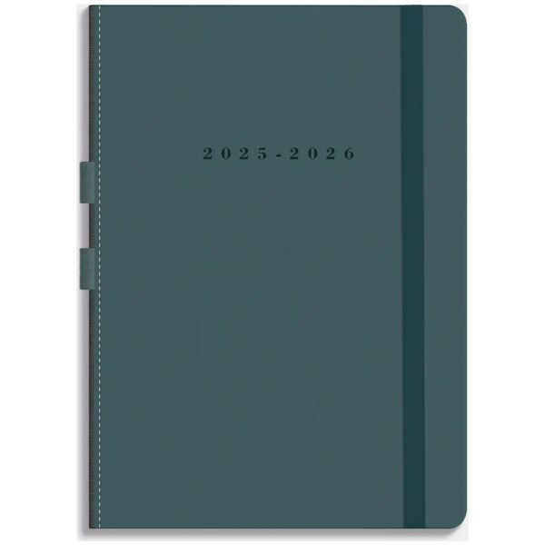 Luxe Schoolagenda De Hobbit 25-26 A5 Suedelook met Pennenlus PetrolBlauw - Afbeelding 2