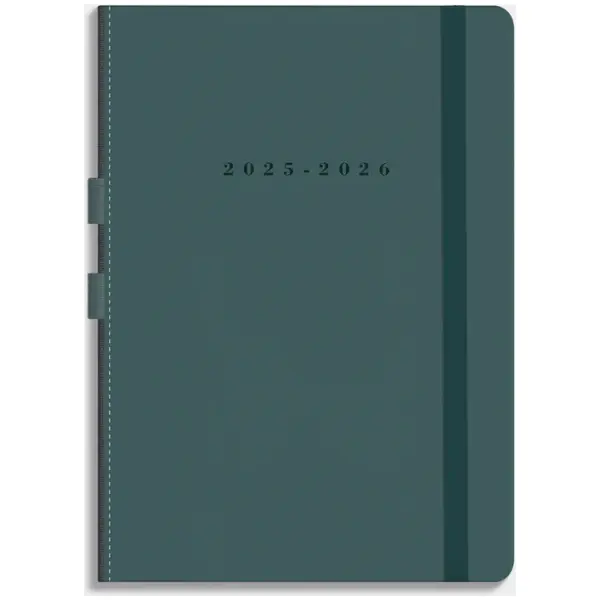 Luxe Schoolagenda De Hobbit 25-26 A5 Suedelook met Pennenlus PetrolBlauw - Afbeelding 2