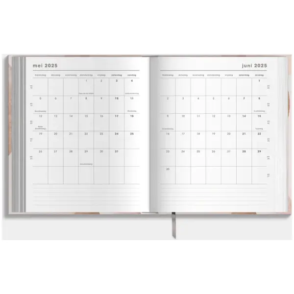 Luxe Weekplanner Ringband De Hobbit 25-26 A5+ Abstract Oudroze - Afbeelding 4