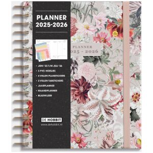Luxe Weekplanner Ringband De Hobbit 25-26 A5+ Bloemen