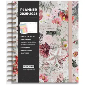 Luxe Weekplanner Ringband De Hobbit 25-26 A5+ Bloemen