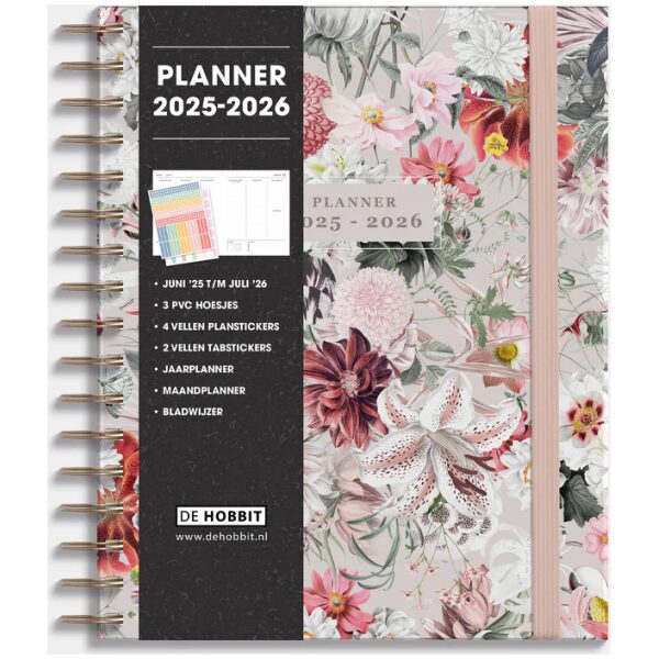 Luxe Weekplanner Ringband De Hobbit 25-26 A5+ Bloemen