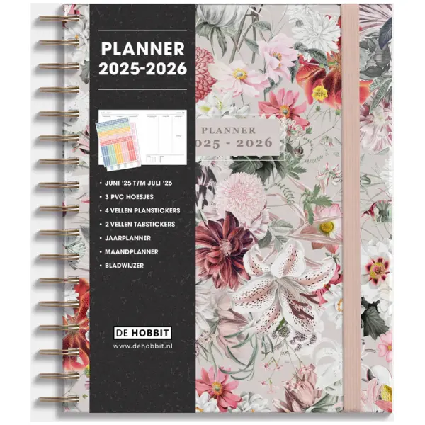 Luxe Weekplanner Ringband De Hobbit 25-26 A5+ Bloemen