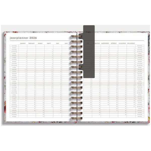 Luxe Weekplanner Ringband De Hobbit 25-26 A5+ Bloemen - Afbeelding 5