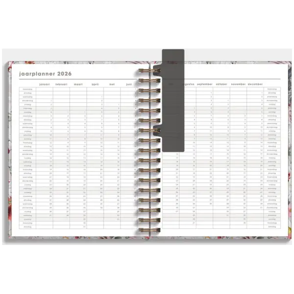 Luxe Weekplanner Ringband De Hobbit 25-26 A5+ Bloemen - Afbeelding 5
